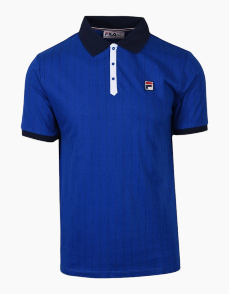 FILA Mens Polo Shirt Short Sleeve Vintage Striped Summer Cotton Sports Golf Tee