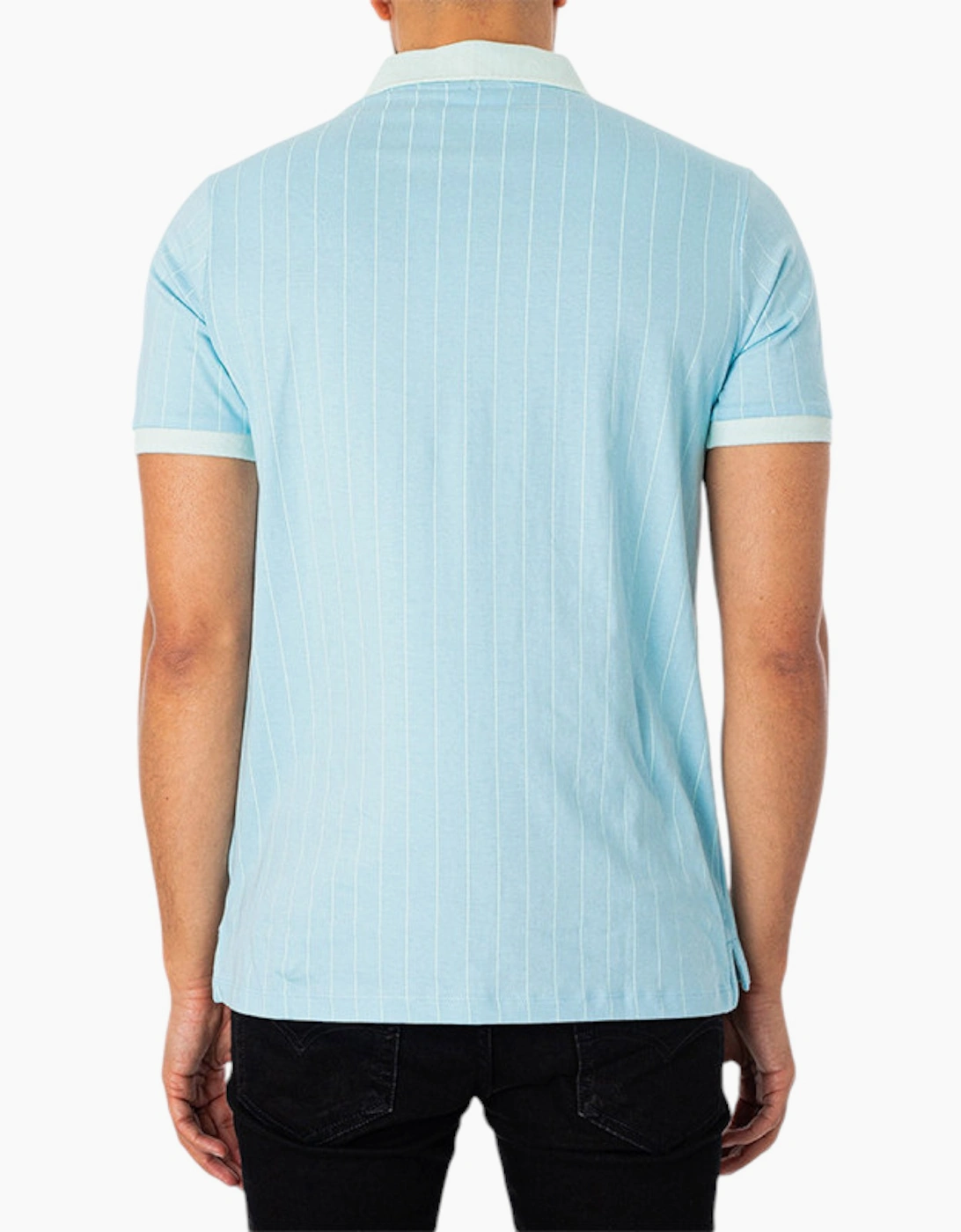 FILA Mens Polo Shirt Short Sleeve Vintage Striped Summer Cotton Sports Golf Tee