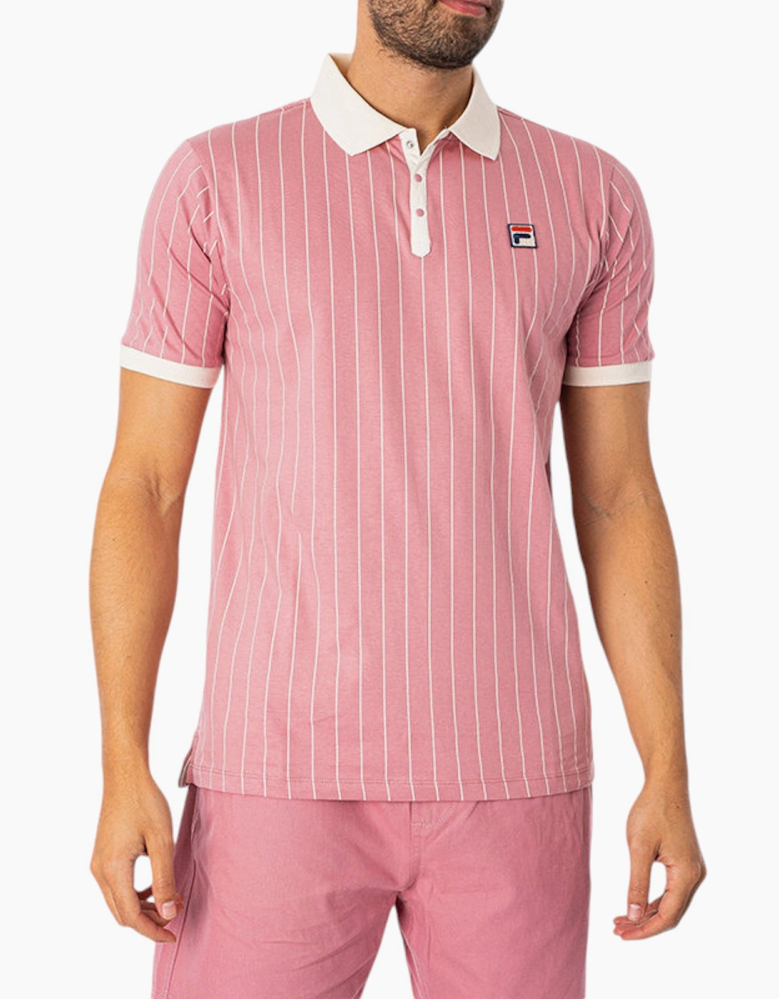 FILA Mens Polo Shirt Short Sleeve Vintage Striped Summer Cotton Sports Golf Tee, 7 of 6