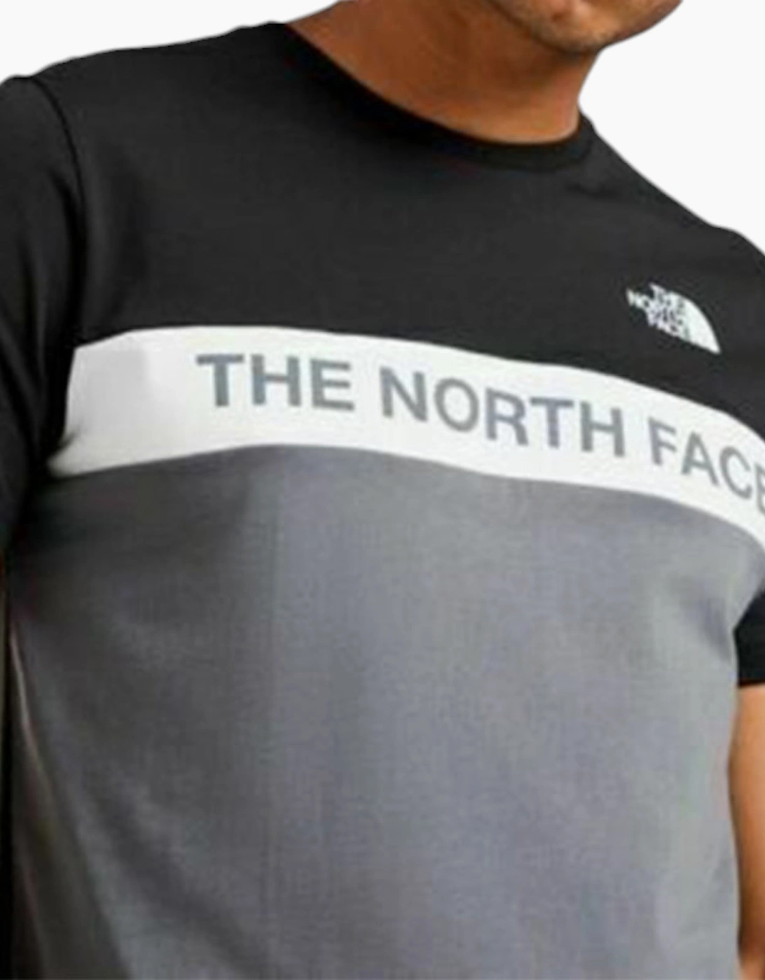 North Face Mens T Shirts Crew Neck Block Grid Casual Regular Fit Soft Cotton Tee