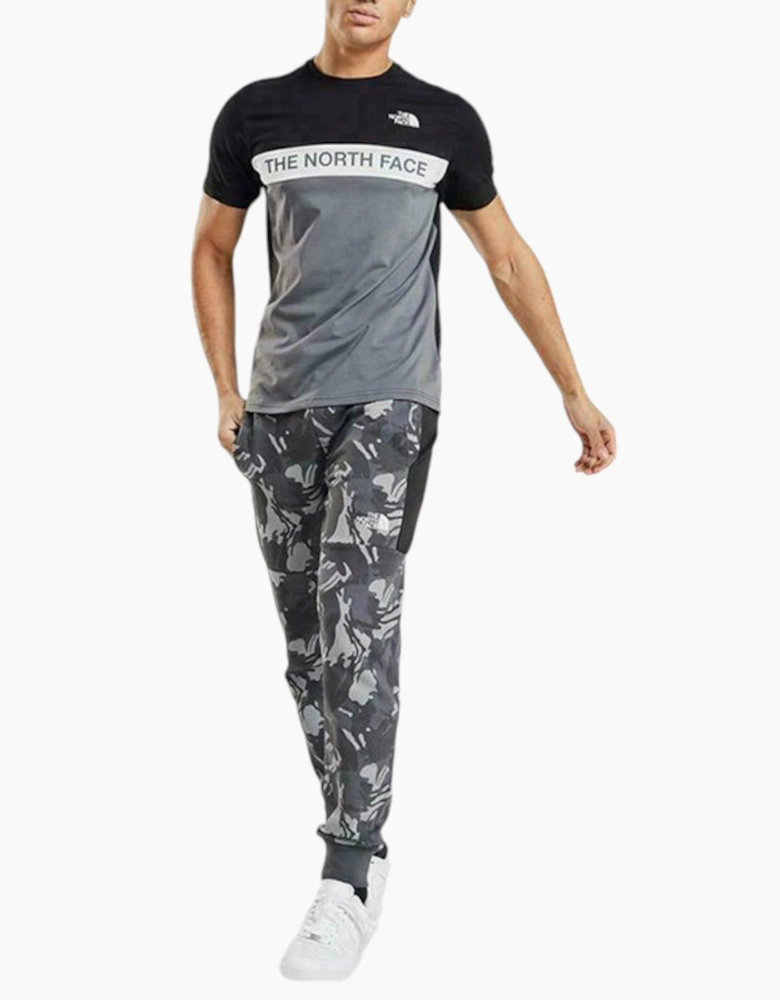 North Face Mens T Shirts Crew Neck Block Grid Casual Regular Fit Soft Cotton Tee