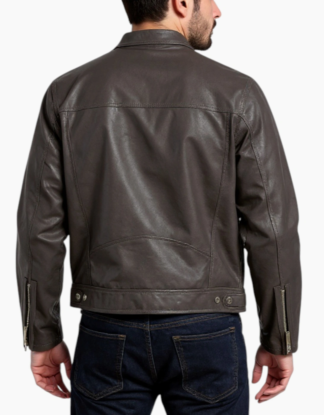 DSQUARED2 S71AN0198 Mens Biker Jacket Zipped Racer Leather Coat Winter Outwear