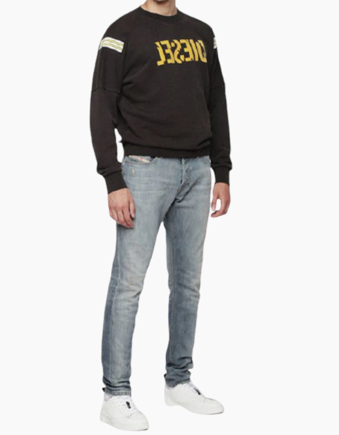 DIESEL TEPPHAR 084UK Mens Denim Jeans Slim Fit Carrot Casual Denim Pants Lyocell