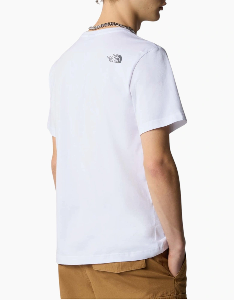 The North Face Mens T Shirts SS Mountain Line Tee Cotton Summer Crew Neck Tops