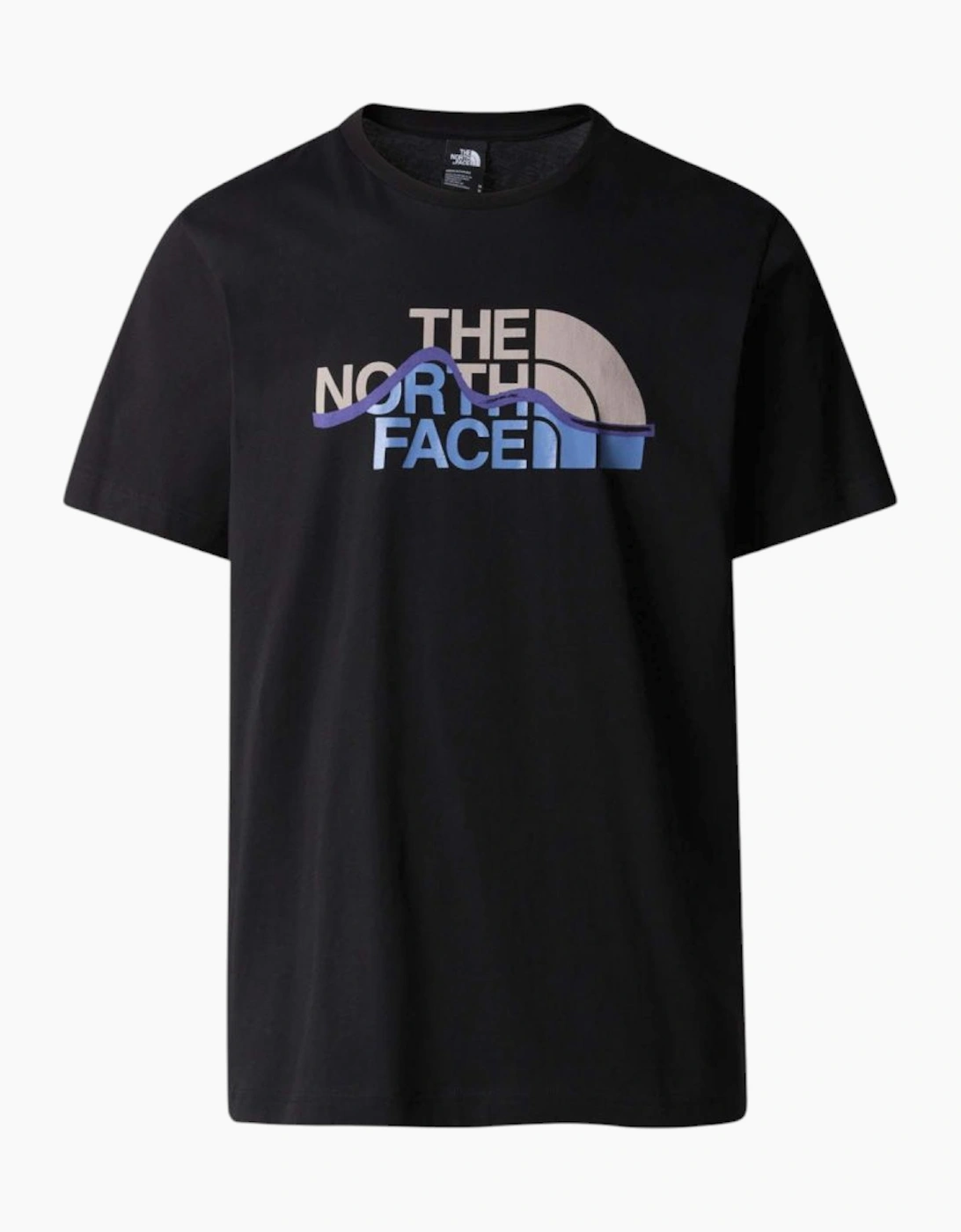 The North Face Mens T Shirts SS Mountain Line Tee Cotton Summer Crew Neck Tops