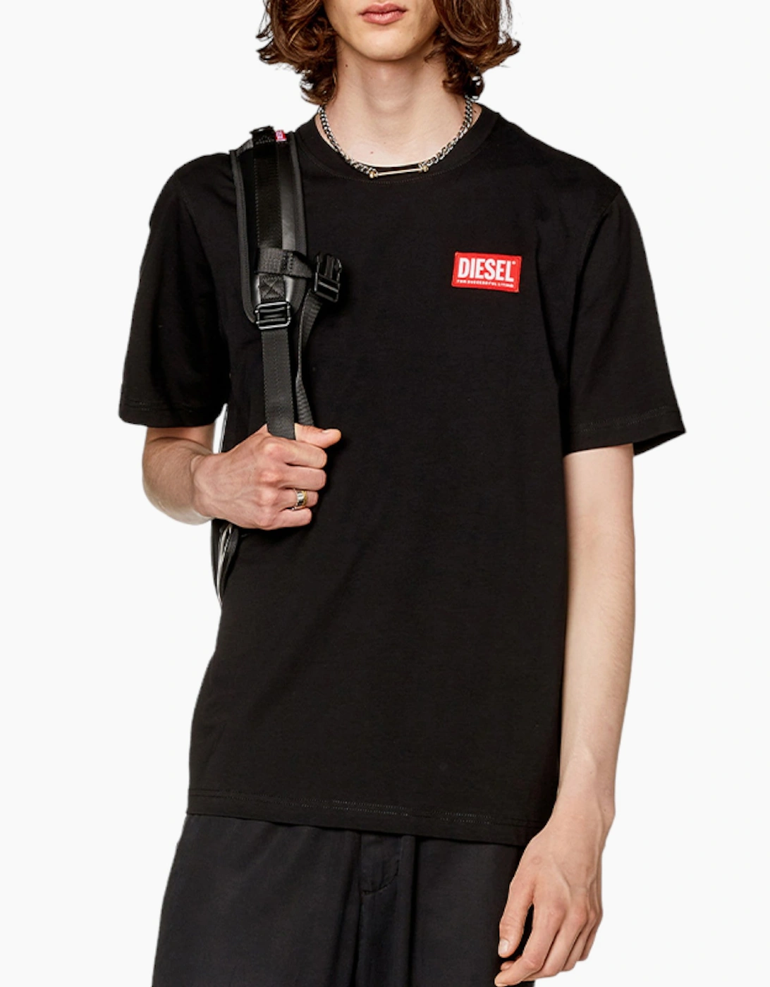 DIESEL Mens T Shirts Short Sleeve T Just Nlabel Crew Neck Soft Cotton Summer Tee