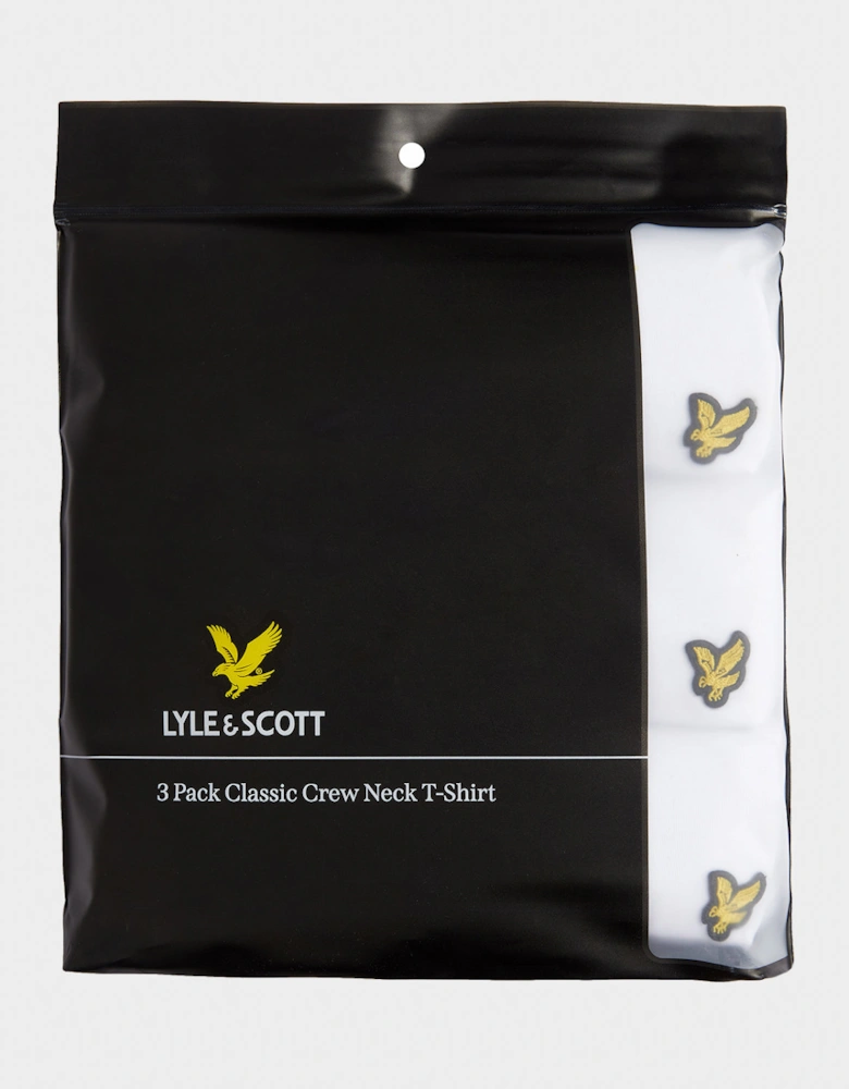 Lyle & Scott Mens Basic 3 Pack T-Shirts - 626 White