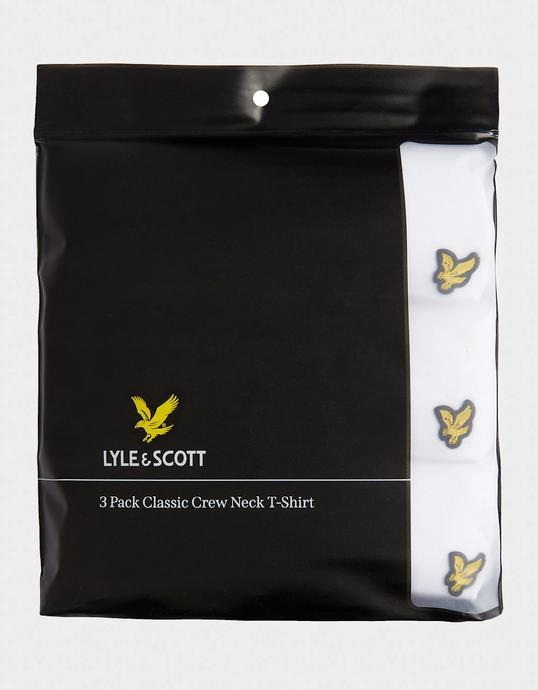 Lyle & Scott Mens Basic 3 Pack T-Shirts - 626 White