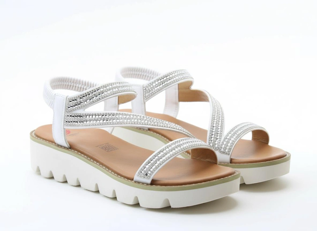 Heavenly Feet FRESCO Womens Slingback Sandals White