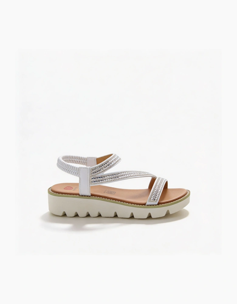 Heavenly Feet FRESCO Womens Slingback Sandals White
