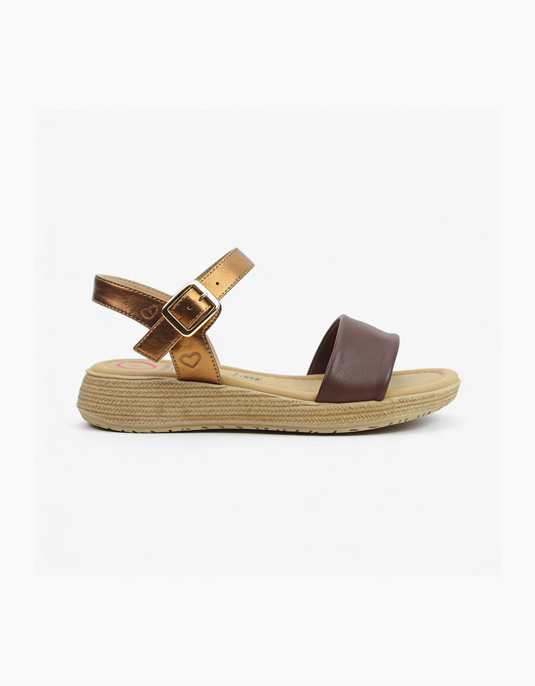 Heavenly Feet SARA Womens Platform  Sandals Chocolate Bronze, 7 of 6