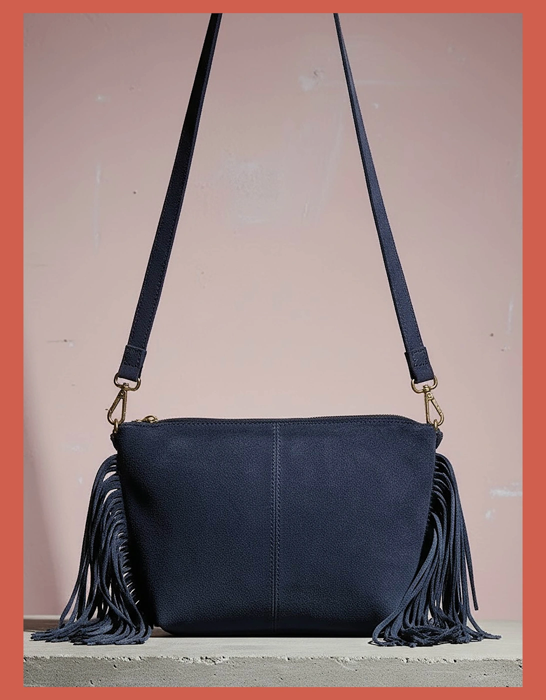 Kingston Tassle Cross Body Bag - Blue