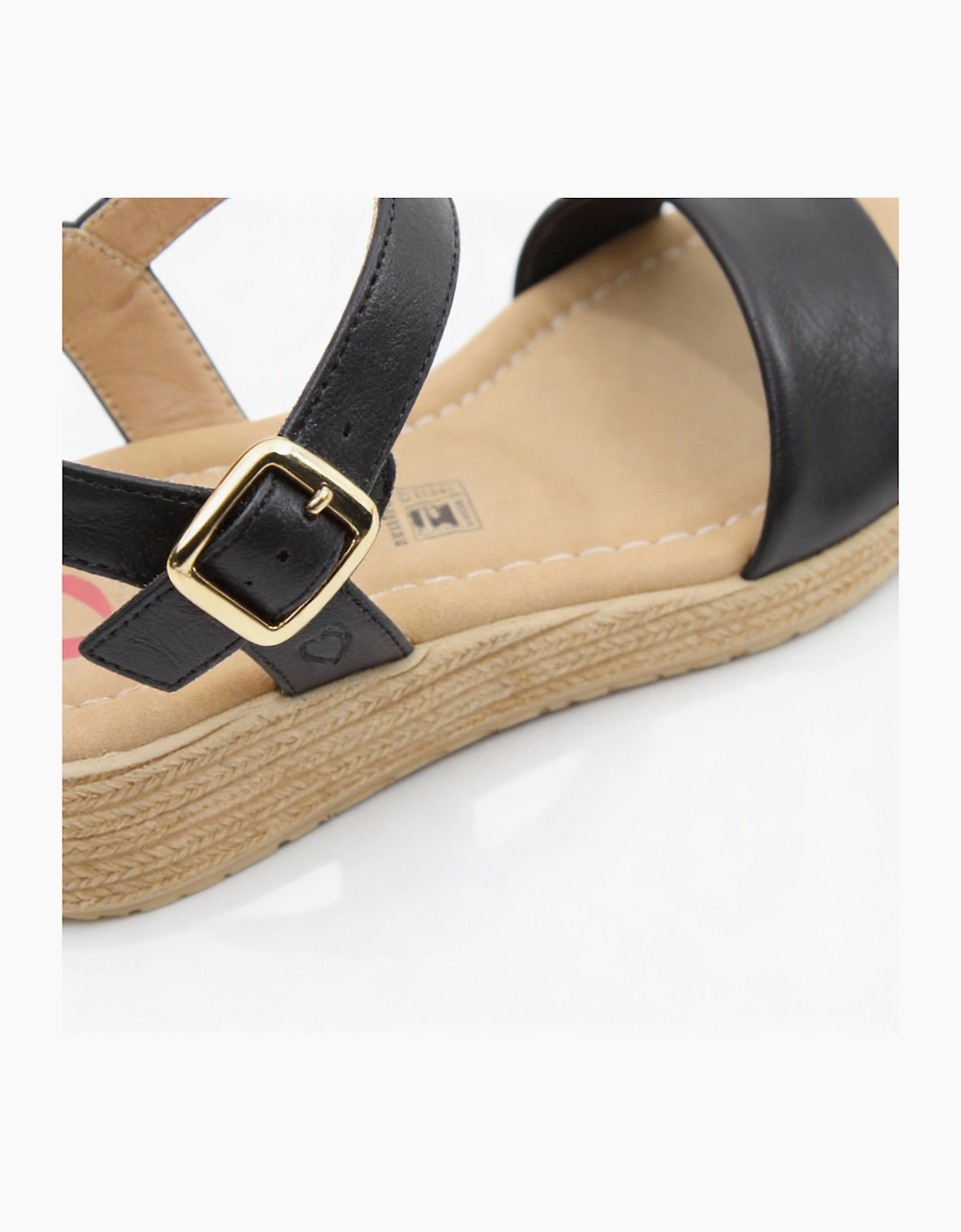 Heavenly Feet SARA Womens Platform  Sandals Black