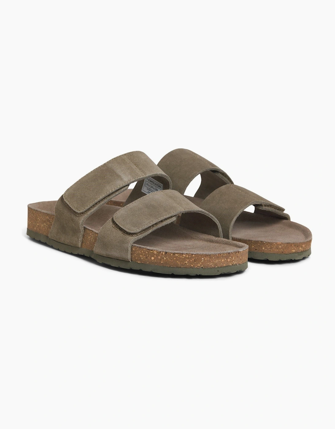 Jack & Jones Malta Suede Men's Martini Olive Sandals, 9 of 8