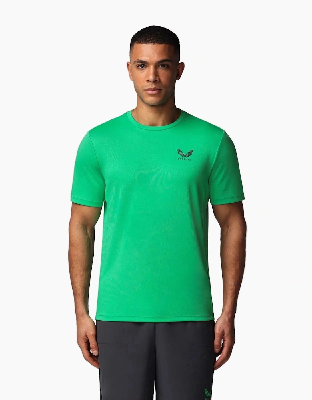 Castore Men's Green Short Sleeve Polyester Activewear T-Shirts - Size 40