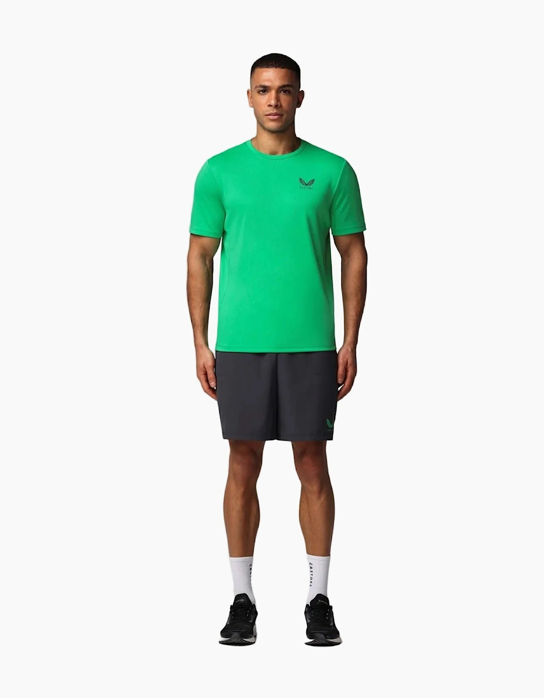 Castore Short Sleeve Polyester Men's Green Activewear T-Shirts