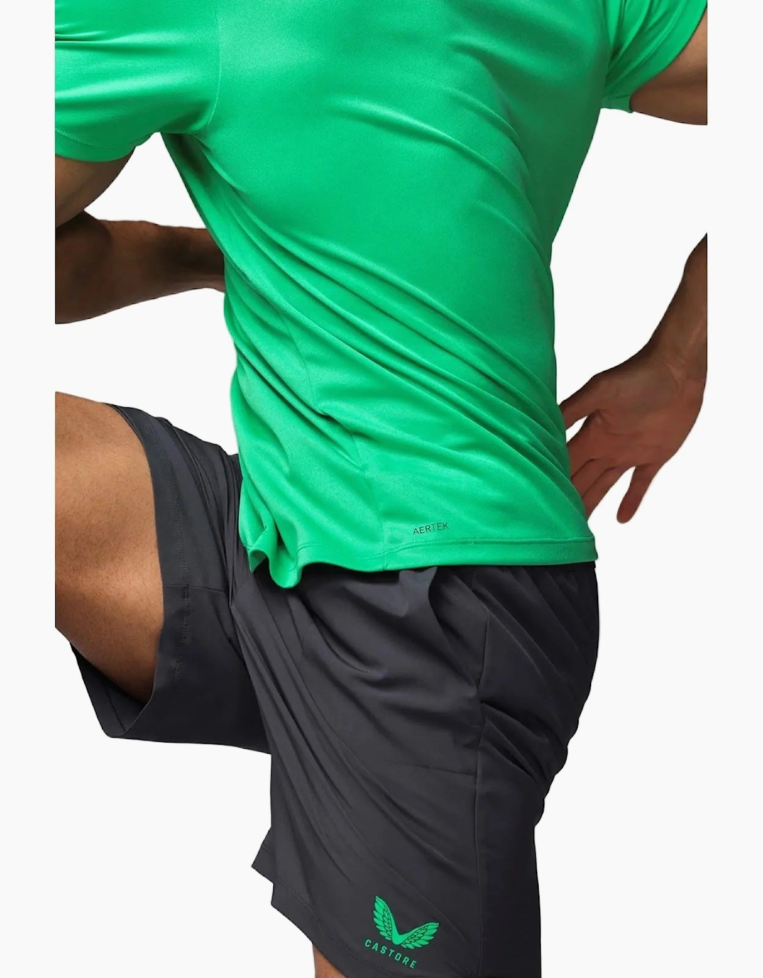 Castore Short Sleeve Polyester Men's Green Activewear T-Shirts