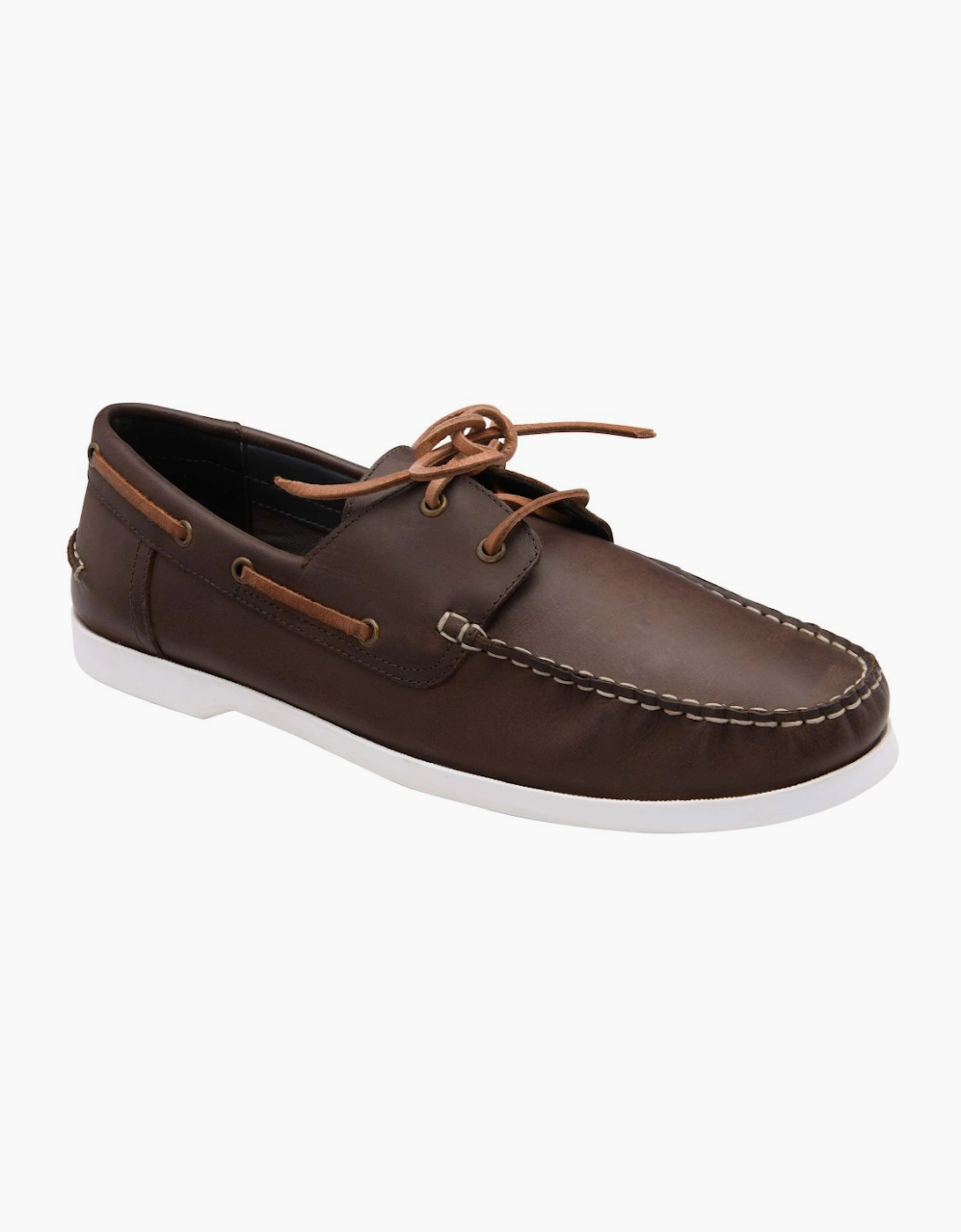 Frank Wright Men's Brown Reaney Boat Shoes  Size 10