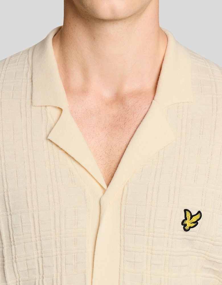 Revere Collar Knitted Resort Shirt