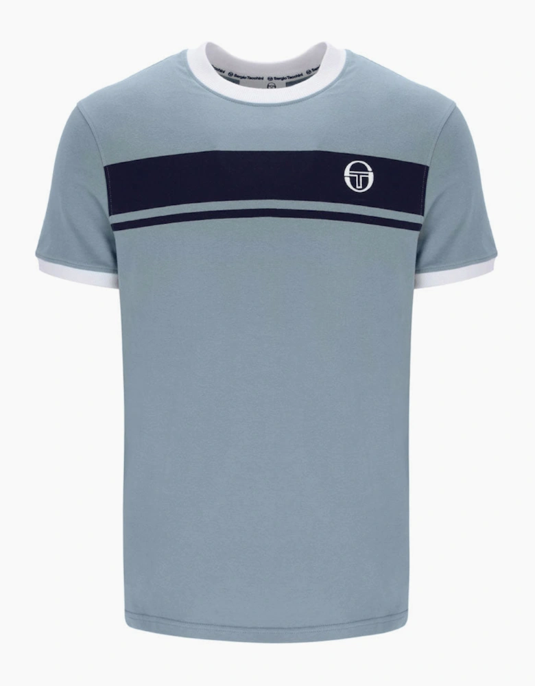 Sergio Tacchini Master T-Shirt - Lead Grey / Maritime Blue / White