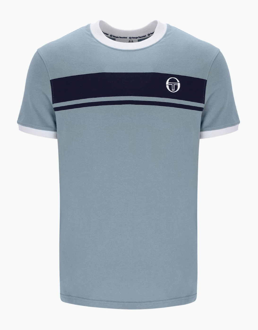 Sergio Tacchini Master T-Shirt - Lead Grey / Maritime Blue / White