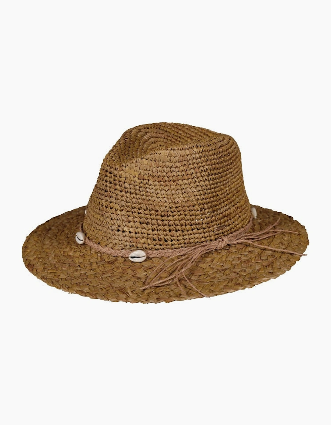 Women's Barts Womens Alora Fedora Straw Hat - Light Brown - M - Tan - Size, M