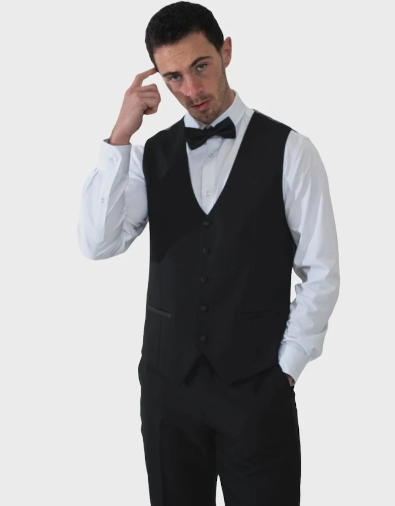 Charles Grey Edward Waistcoat - Black