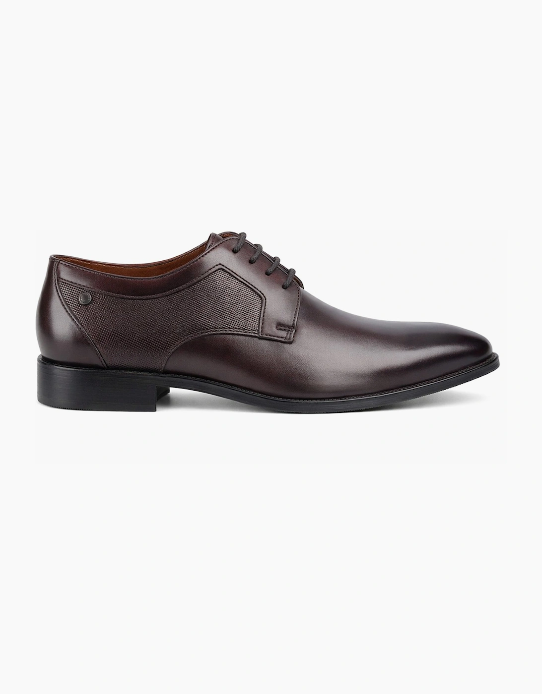 Base London DOME Mens Derby Shoes Brown, 5 of 4