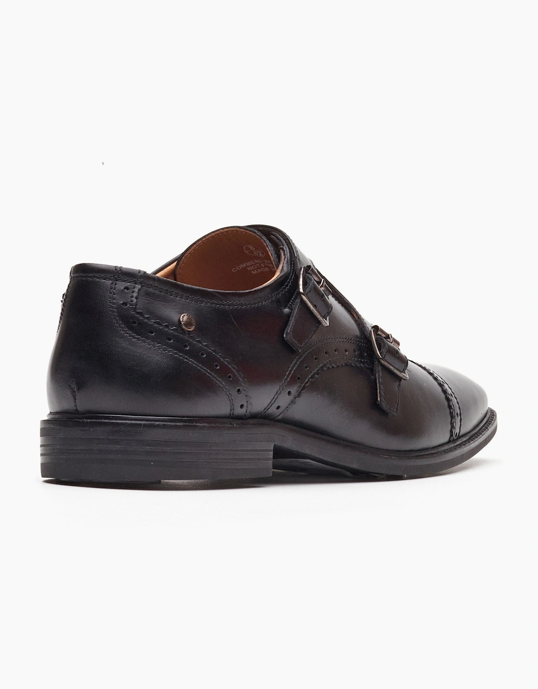 Base London HENLEY Mens Monk Shoes Black