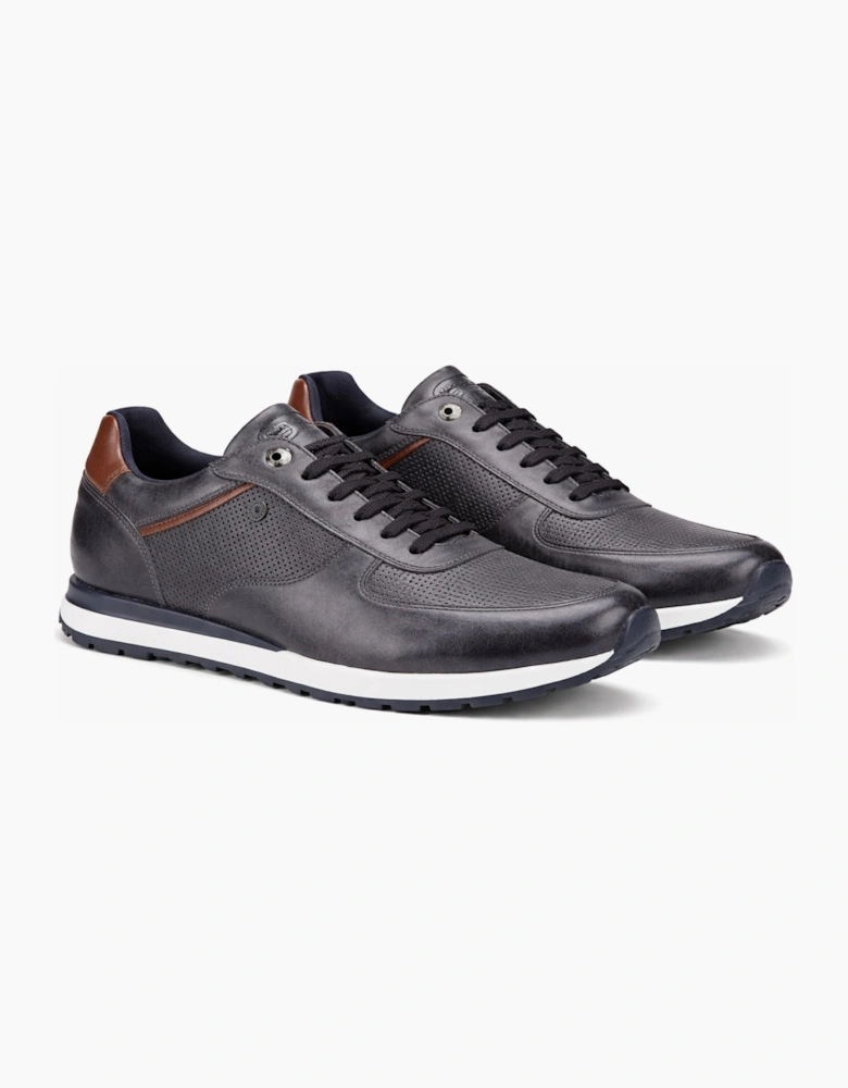 Base London LANCASTER Mens Casual Trainers Navy