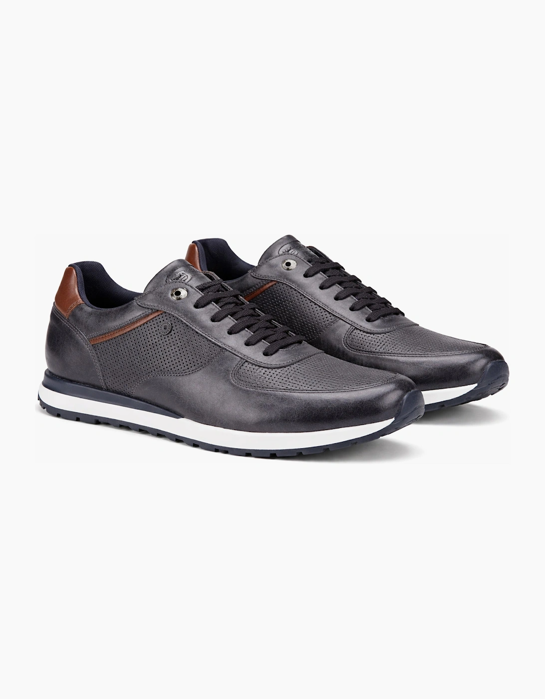 Base London LANCASTER Mens Casual Trainers Navy