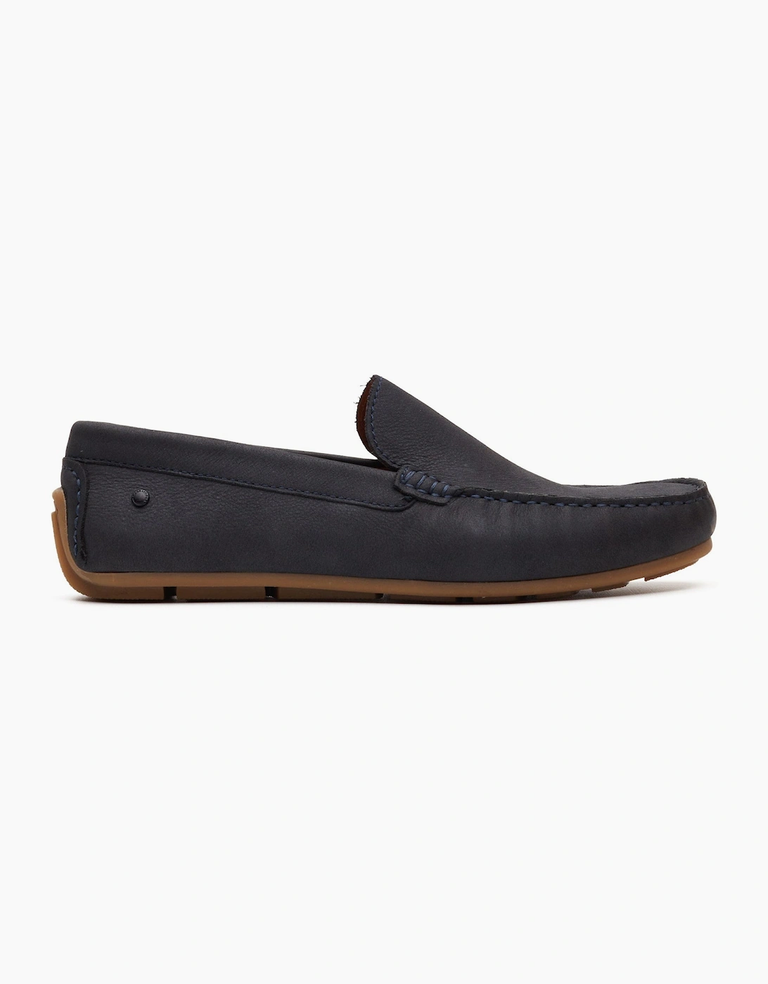 Base London MOSS Mens Moccasins Navy, 7 of 6