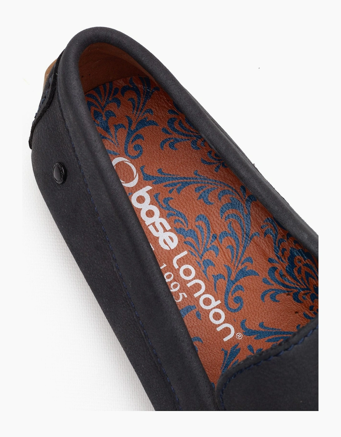 Base London MOSS Mens Moccasins Navy