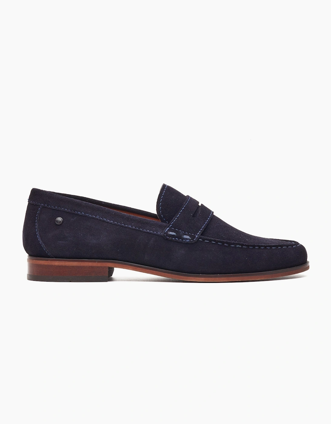 Base London SLATE Mens Loafer Shoes Navy, 7 of 6