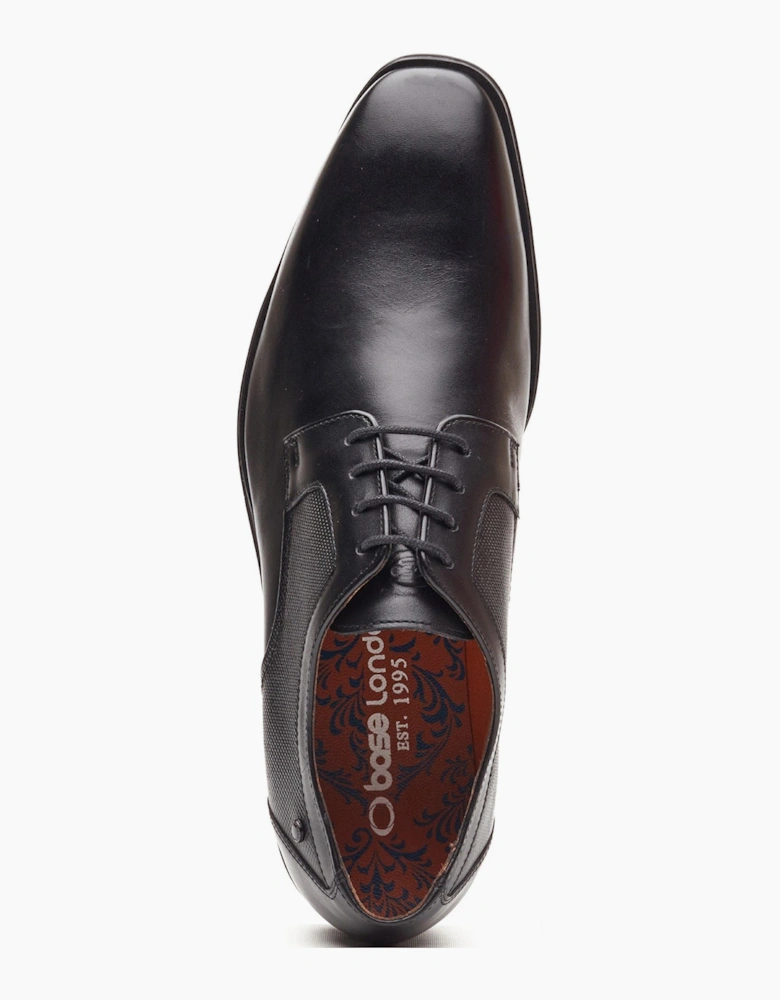 Base London DOME Mens Derby Shoes Black