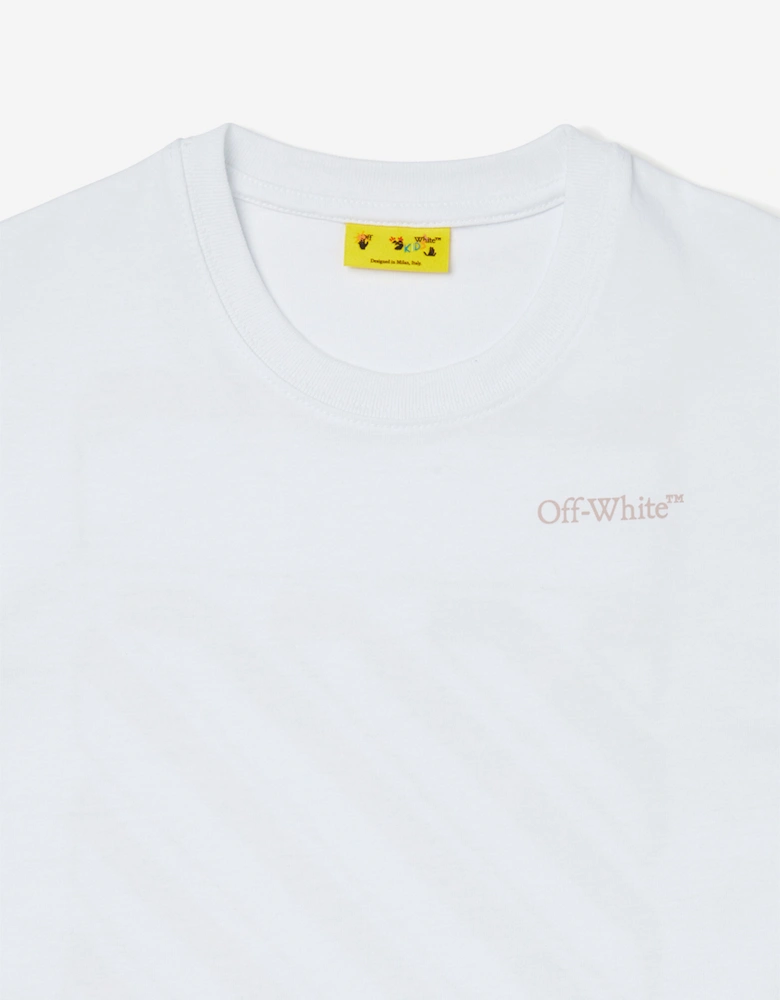 Off-White Girls Scribble Diag T-Shirt in White
