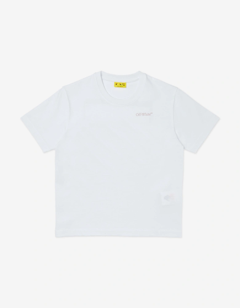 Off-White Girls Scribble Diag T-Shirt in White