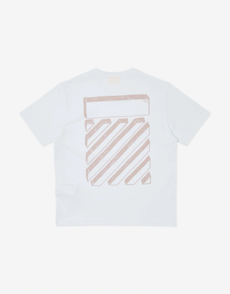 Off-White Girls Scribble Diag T-Shirt in White