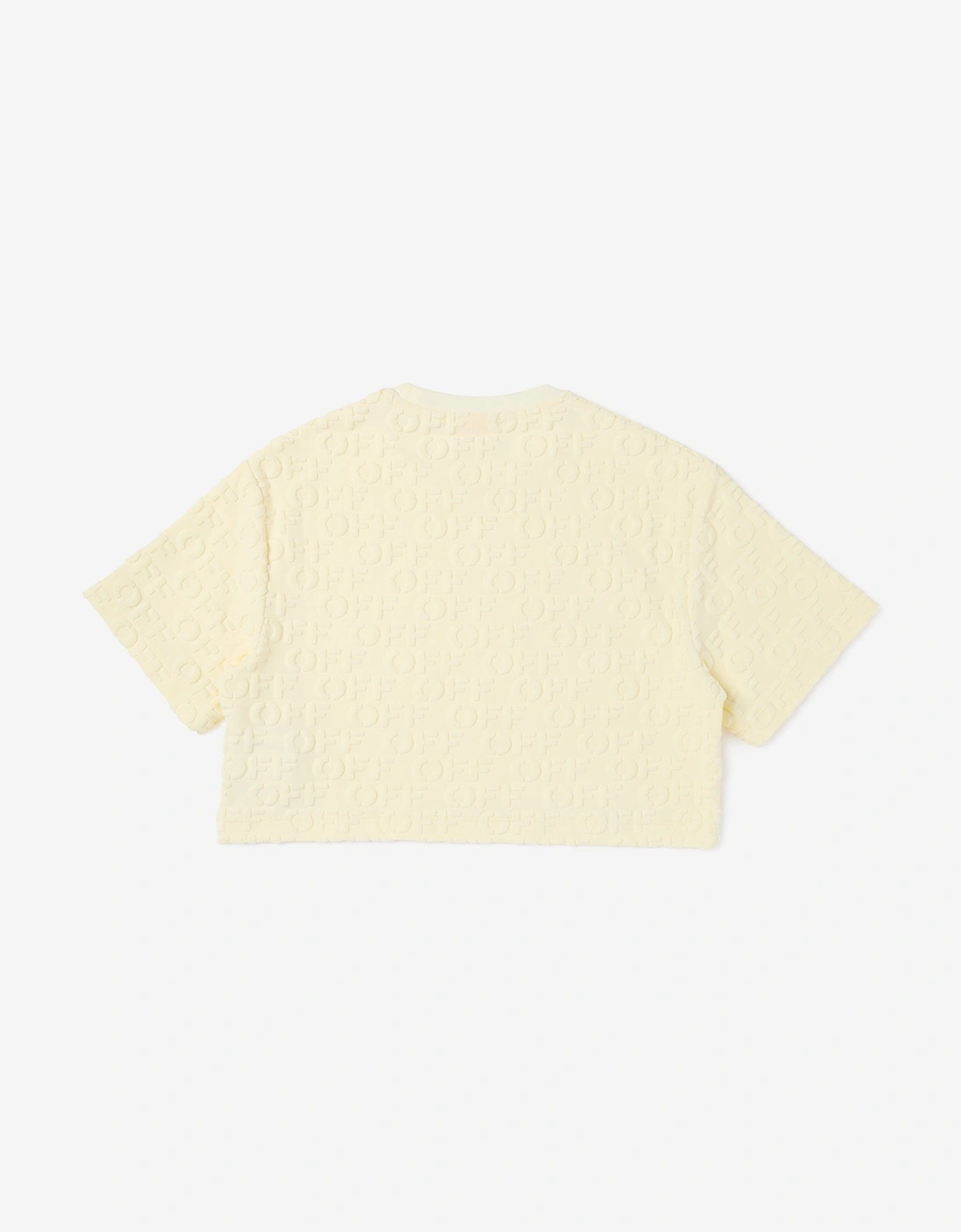 Off-White Girls Off AO Terry Box T-Shirt in Yellow