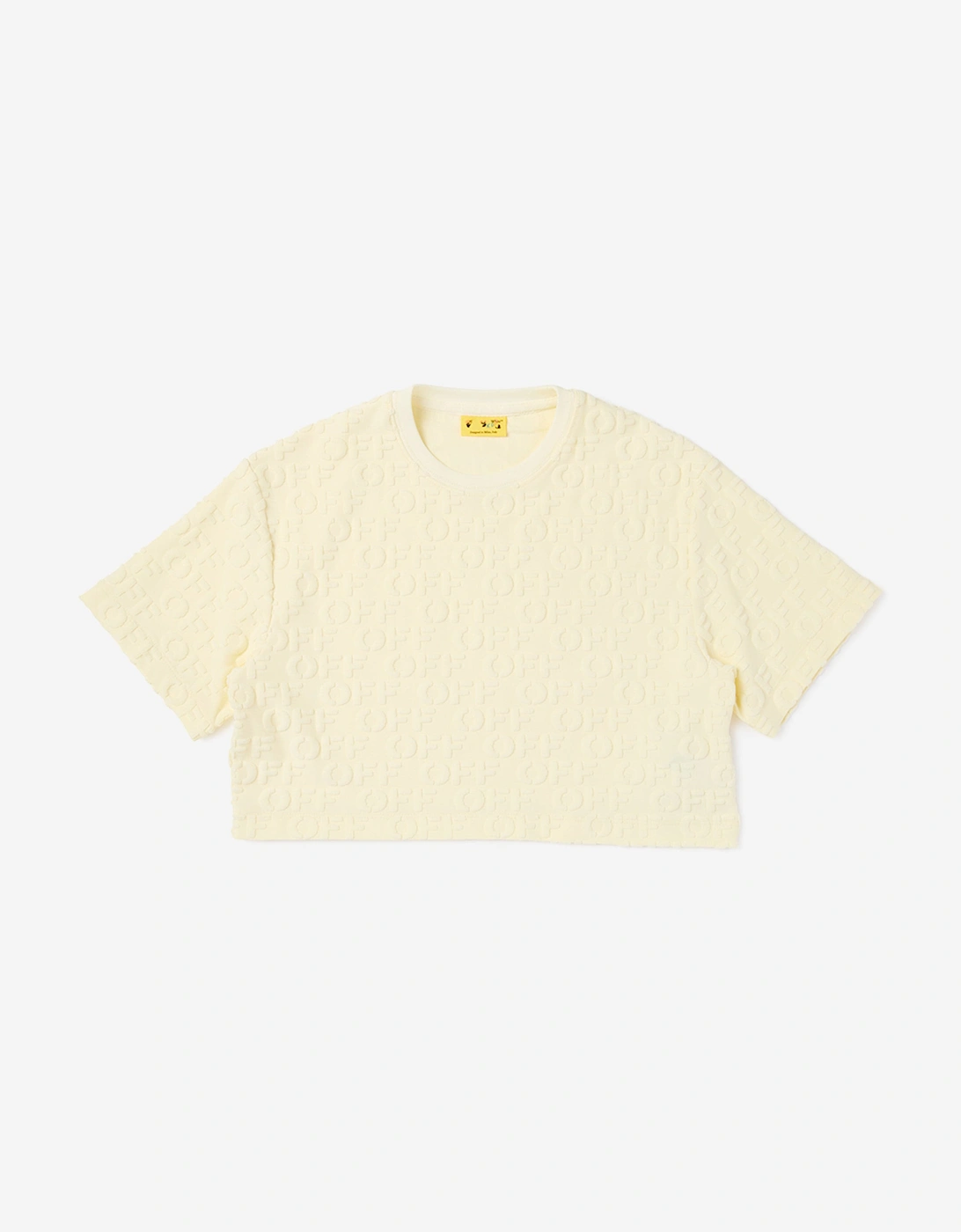 Off-White Girls Off AO Terry Box T-Shirt in Yellow, 4 of 3
