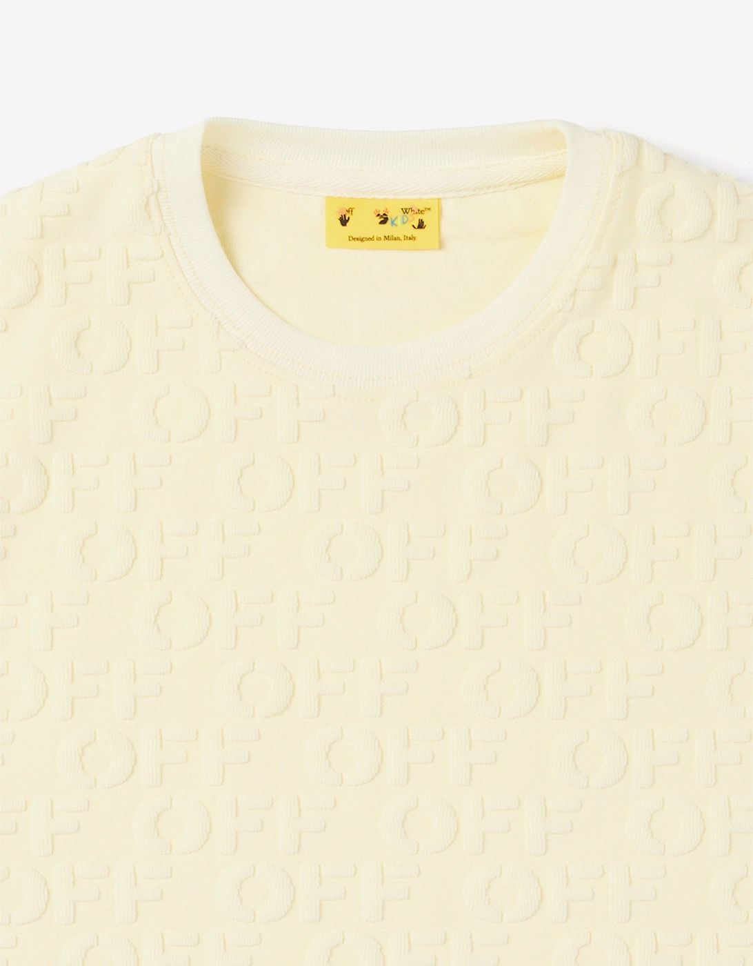 Off-White Girls Off AO Terry Box T-Shirt in Yellow