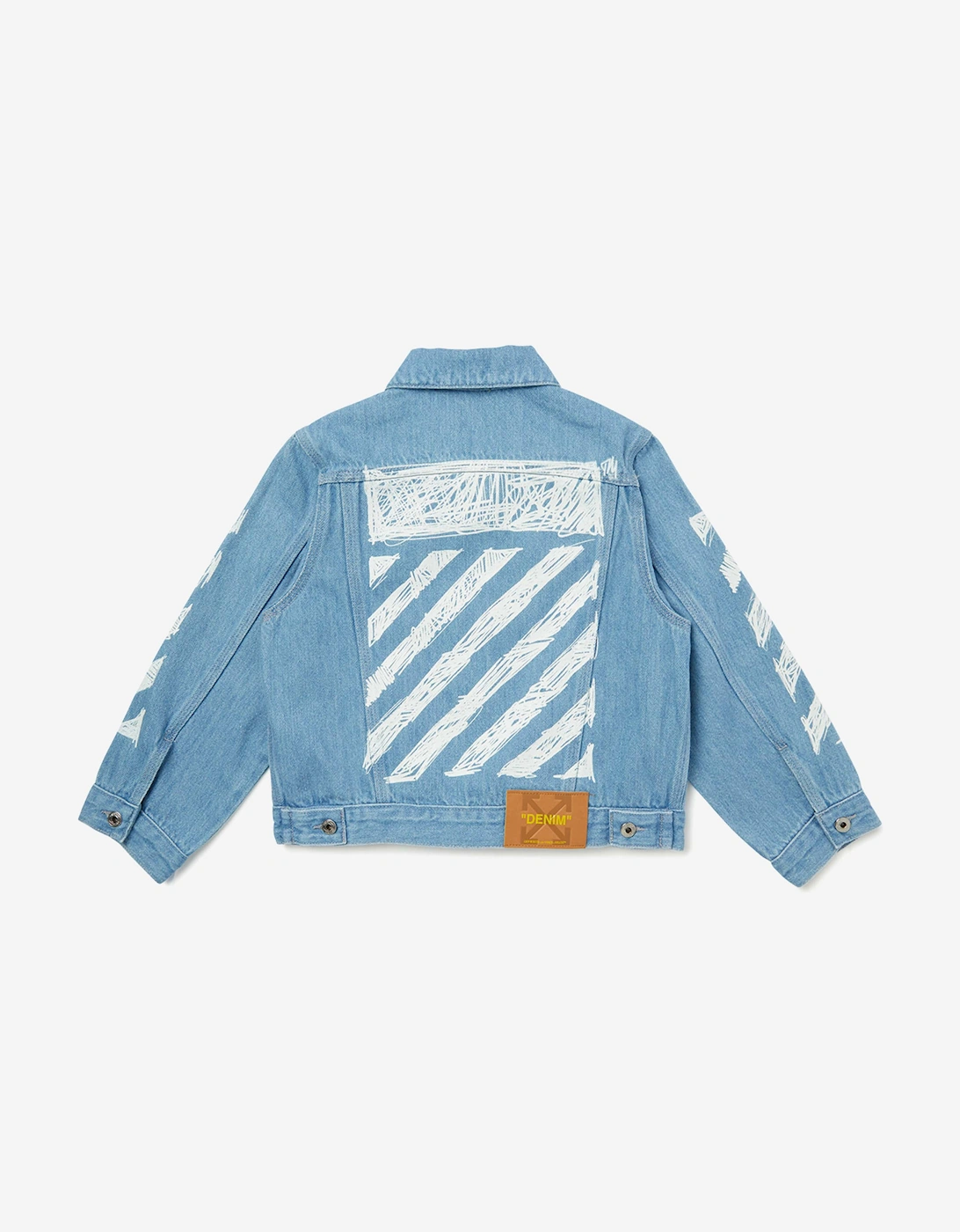 Off-White Boys Diag Sketch Denim Jacket in Blue