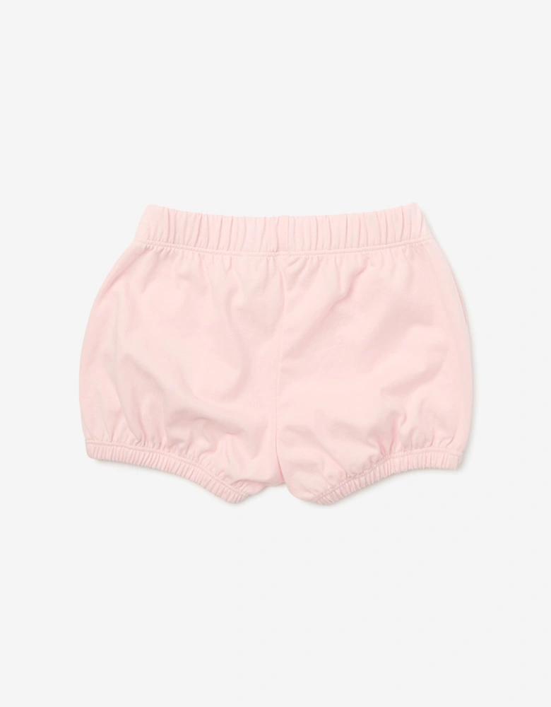 Off-White Baby Girls Daisy Tape Jersey Short Set in Pink