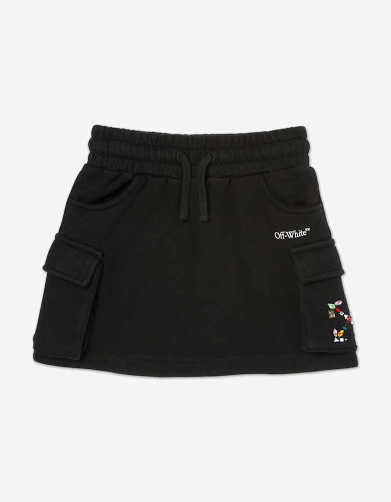 Off-White Girls Arrow Stones Cargo Skirt in Black