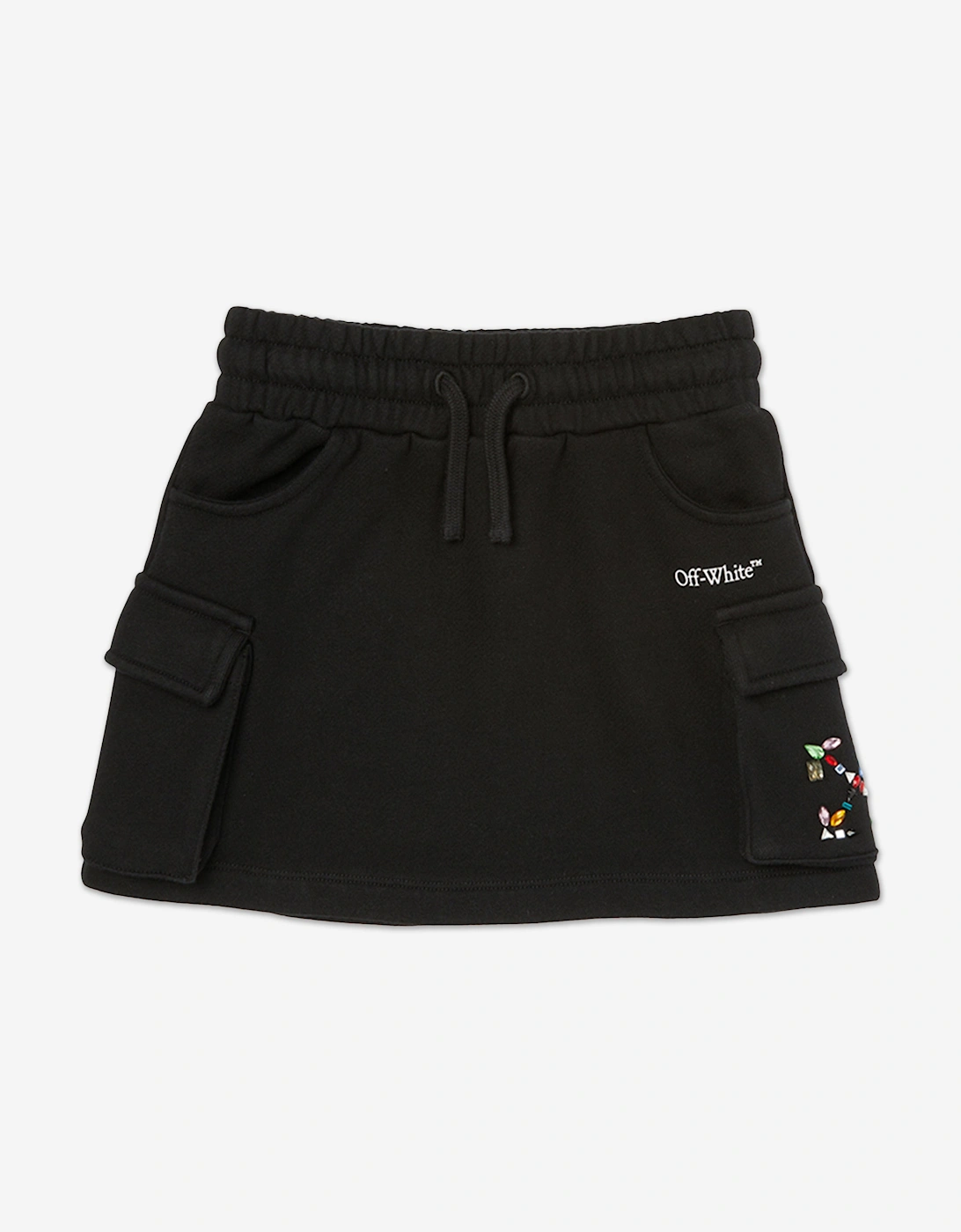 Off-White Girls Arrow Stones Cargo Skirt in Black, 4 of 3