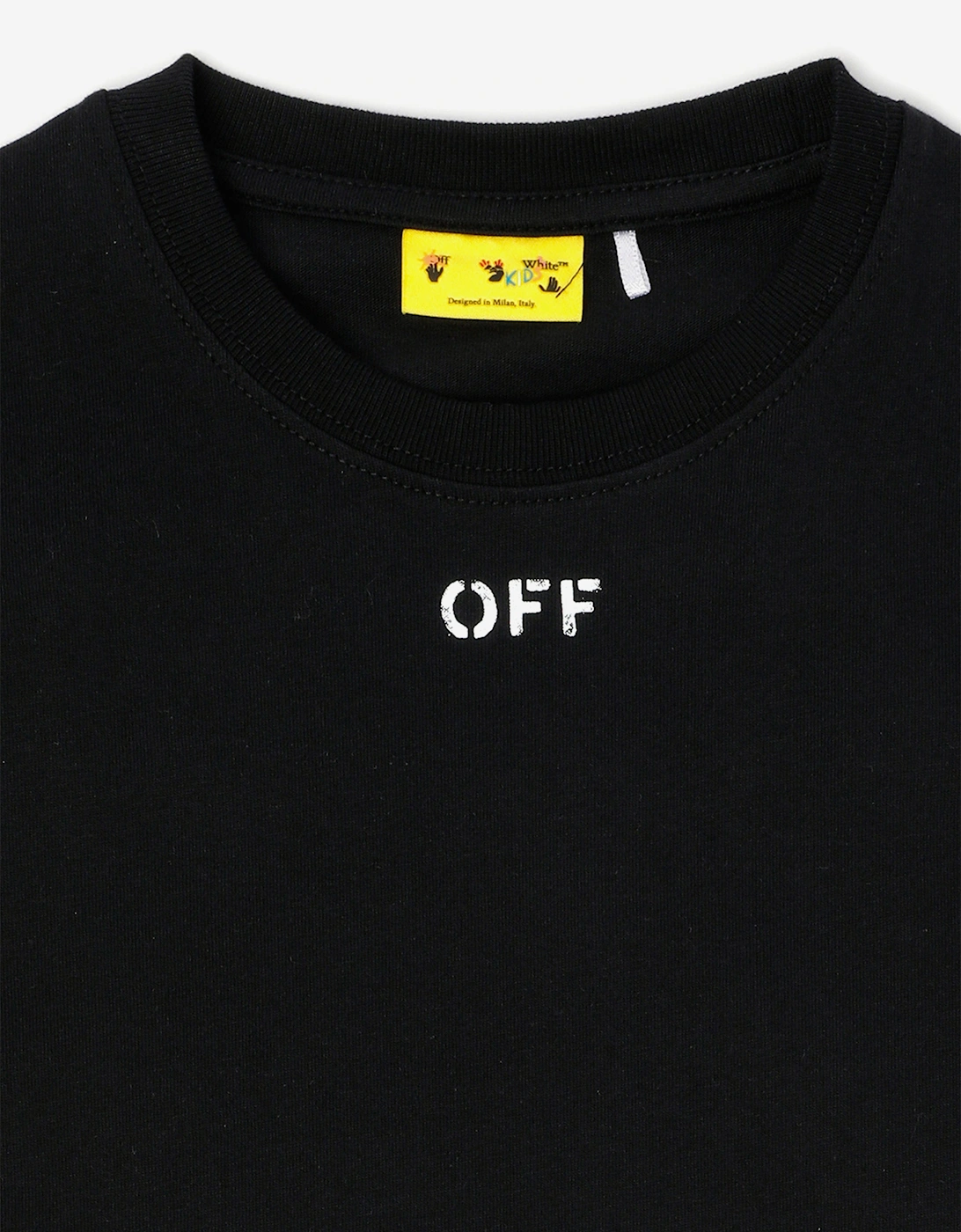Off-White Girls Diag Watercolour T-Shirt in Black