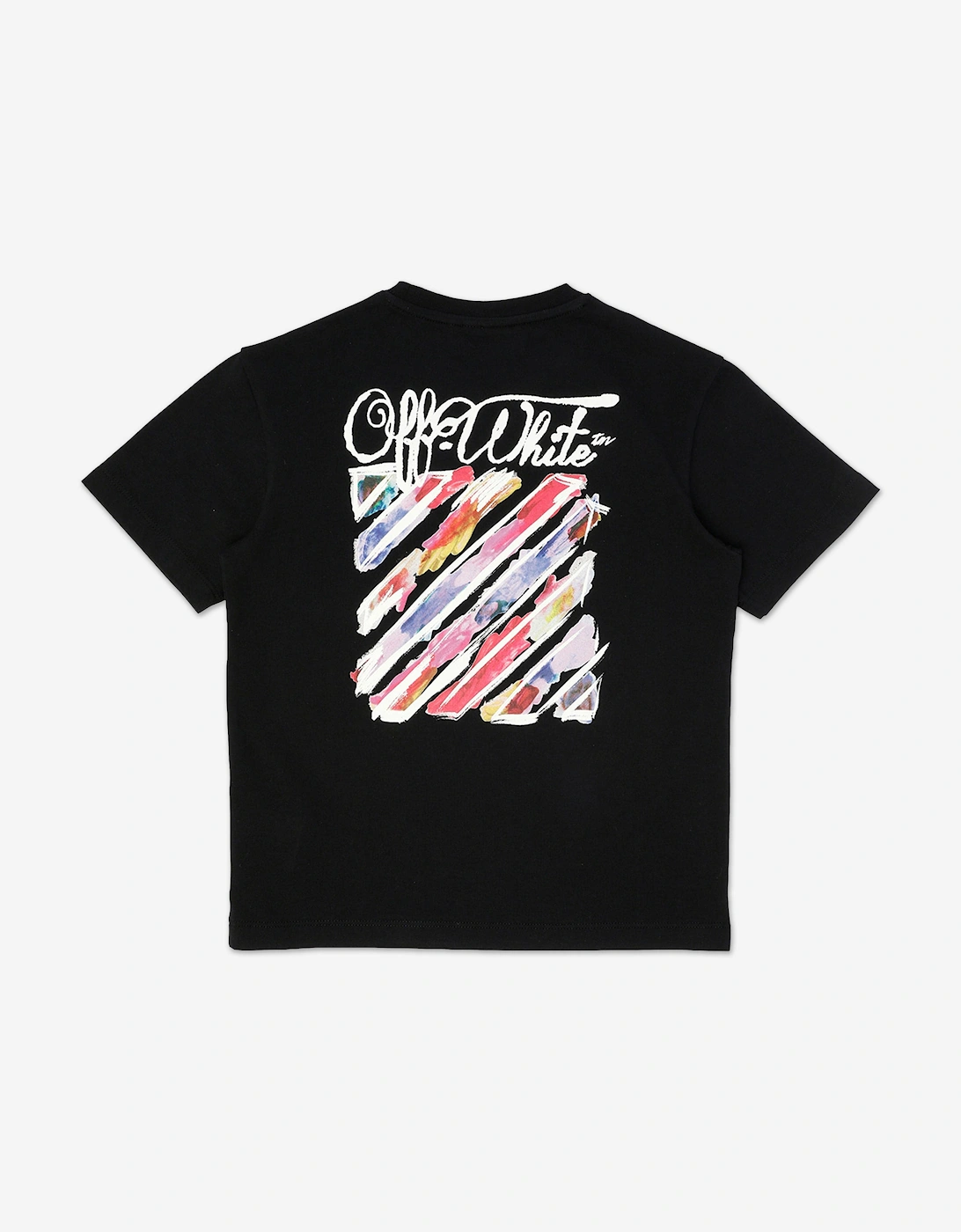 Off-White Girls Diag Watercolour T-Shirt in Black