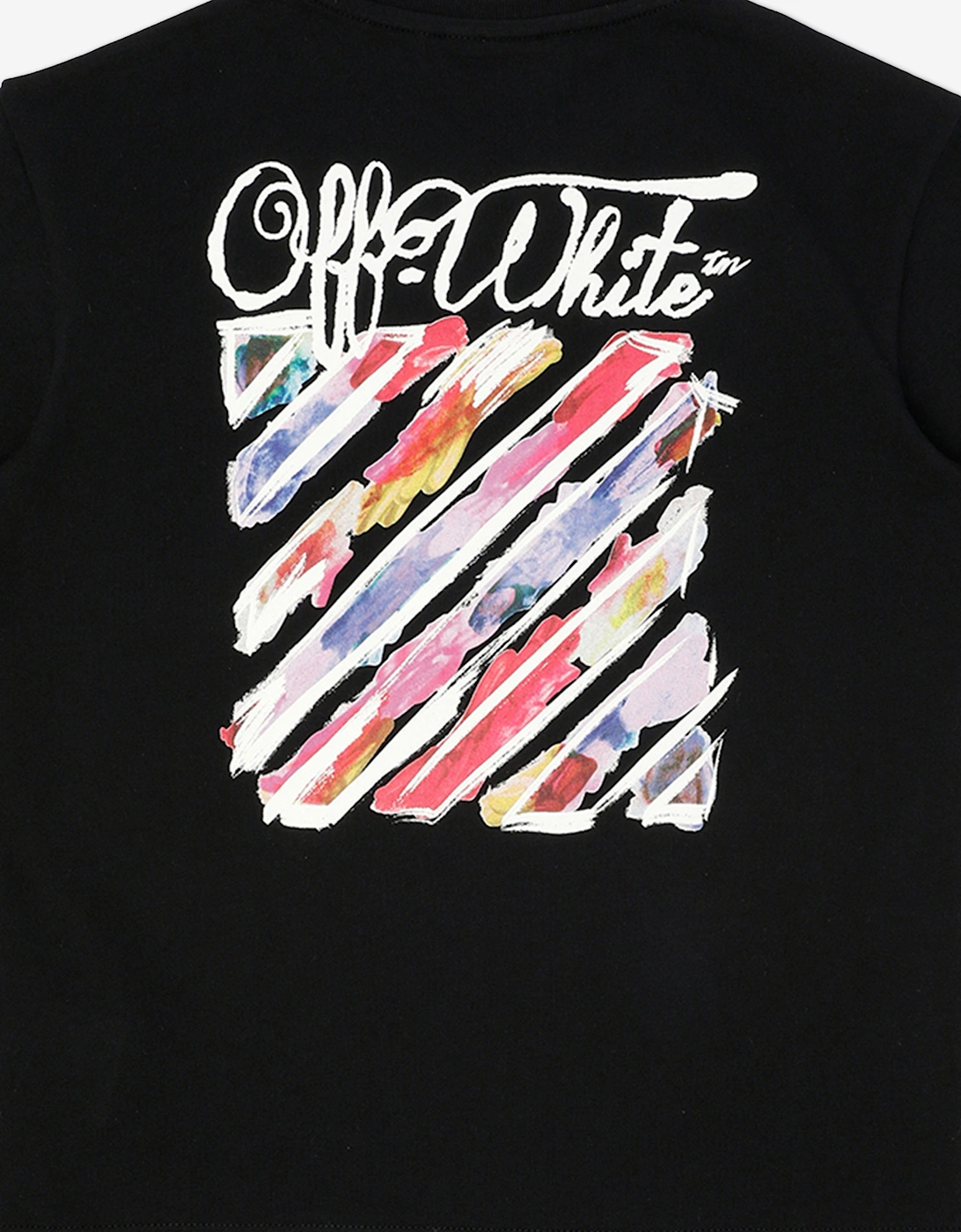Off-White Girls Diag Watercolour T-Shirt in Black