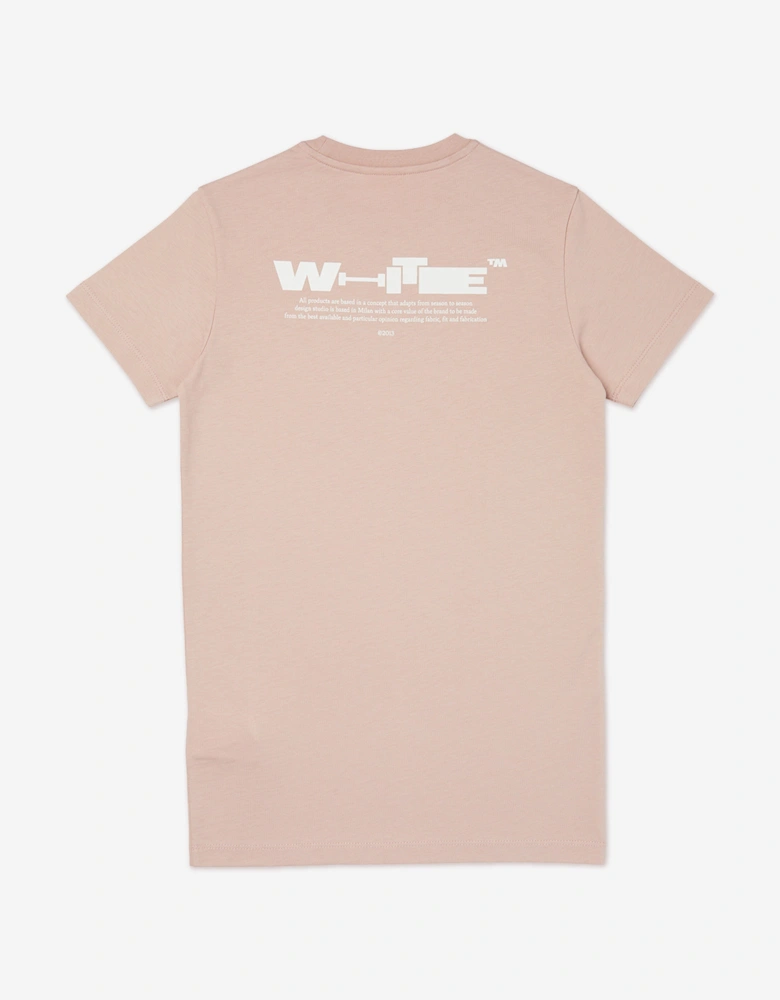 Off-White Girls Type T-Shirt Dress in Pink
