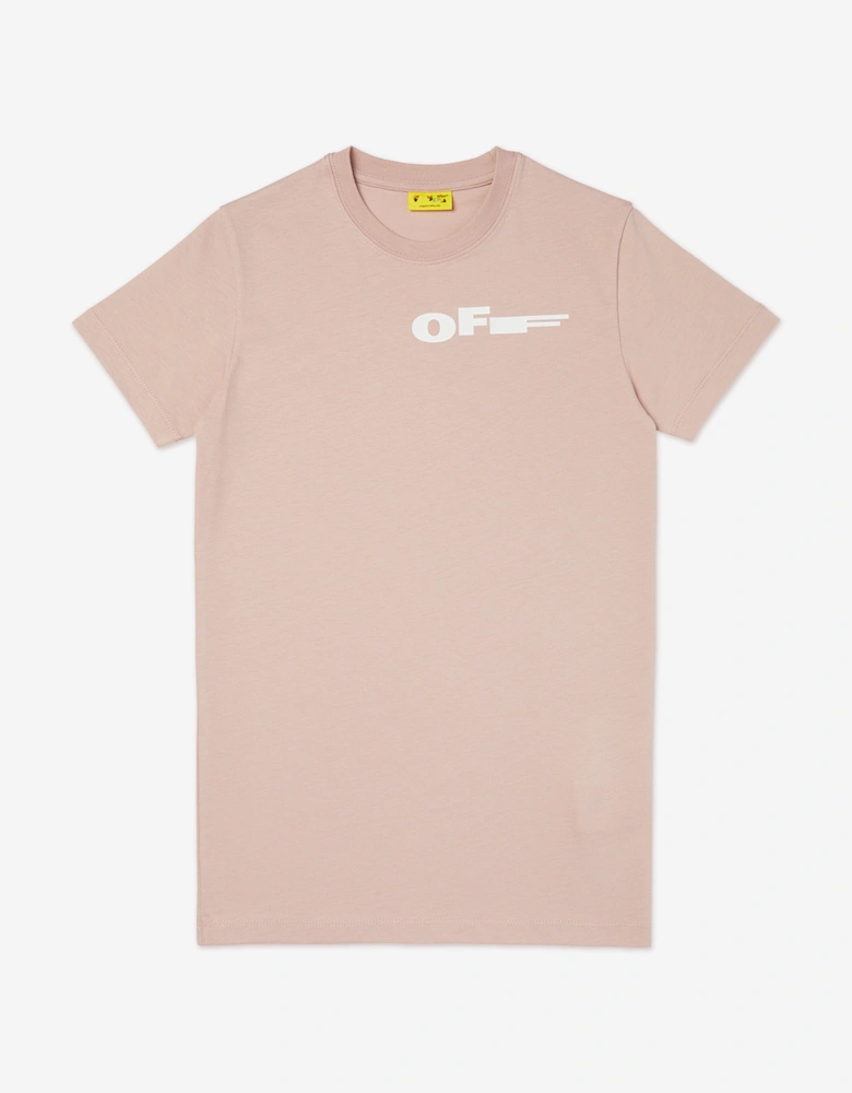 Off-White Girls Type T-Shirt Dress in Pink